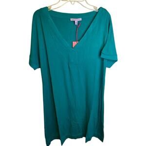 Hale Bob Pajama Sleep Dress Nightgown Green Size Medium Soft Stretchy NWT